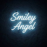 Smiley Angel · LED Neon — Weiß