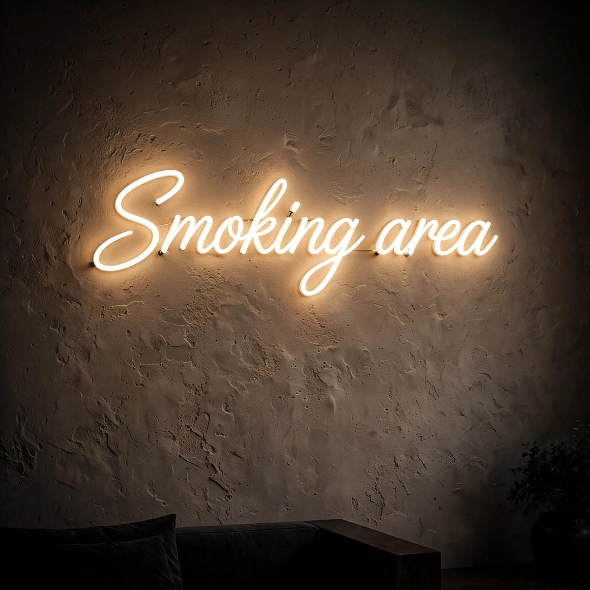 Smoking area · LED Neon — Warmweiß