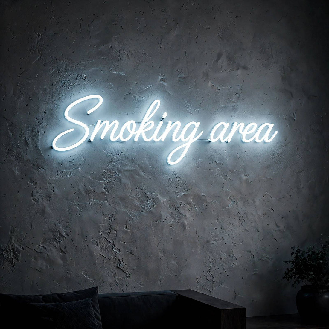 Smoking area · LED Neon — Weiß