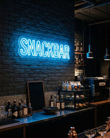 Snackbar · LED Neon — Blau
