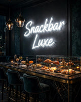 Snackbar Luxe · LED Neon — Weiß