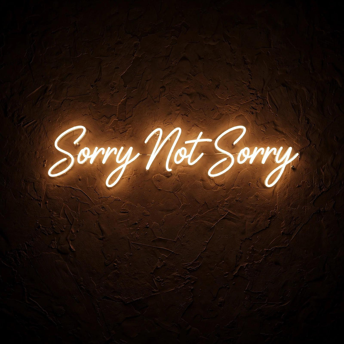 Sorry Not Sorry · LED Neon — Warmweiß