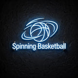 Spinning Basketball · LED Neon — Blau