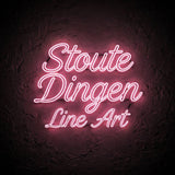 Stoute Dingen Line Art · LED Neon — Pink