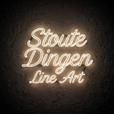 Stoute Dingen Line Art · LED Neon — Warmweiß