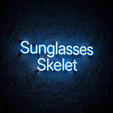 Sunglasses Skelet · LED Neon — Blau