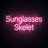 Sunglasses Skelet · LED Neon — Pink