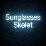 Sunglasses Skelet · LED Neon — Weiß