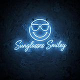 Sunglasses Smiley · LED Neon — Blau