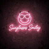 Sunglasses Smiley · LED Neon — Pink