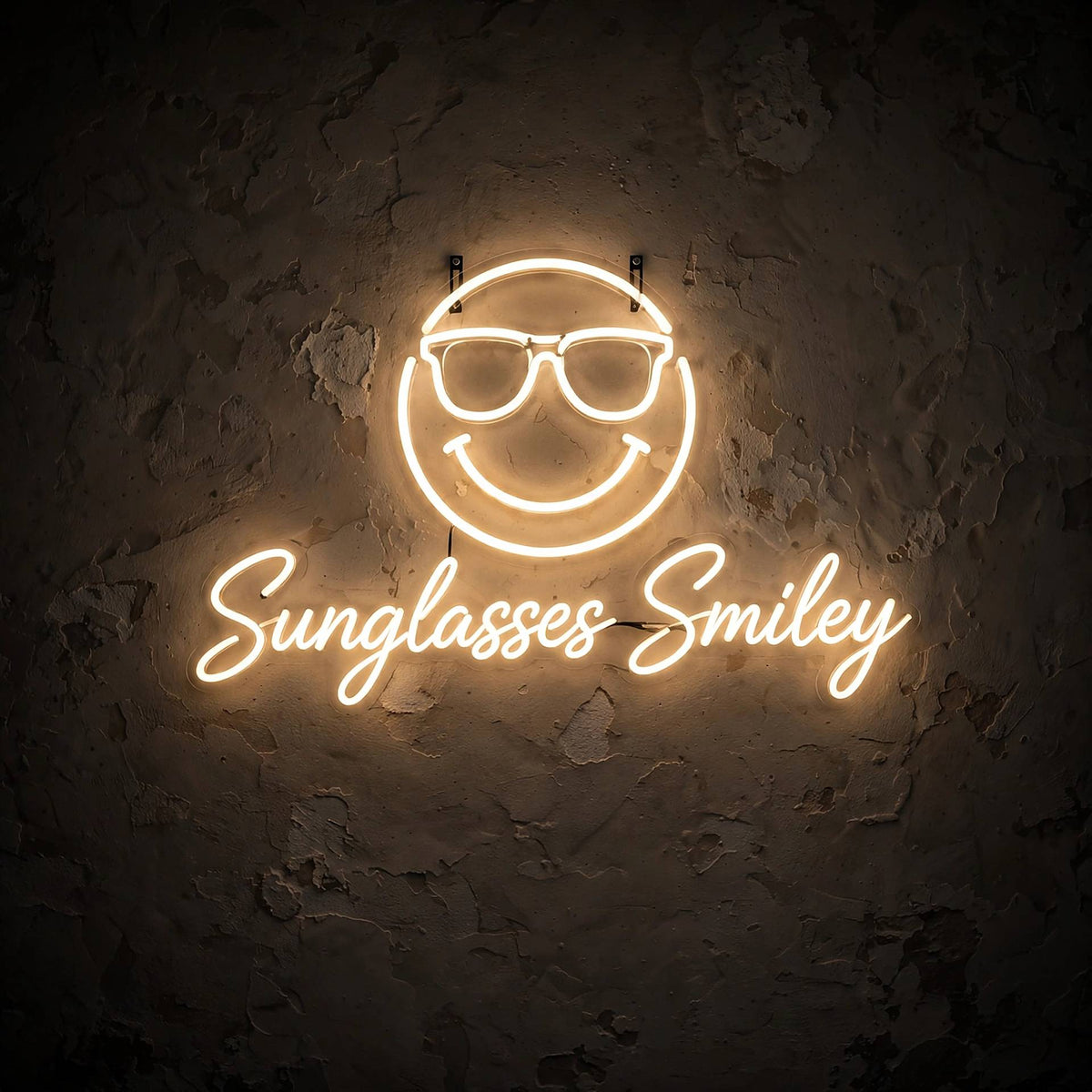 Sunglasses Smiley · LED Neon — Warmweiß