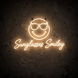 Sunglasses Smiley · LED Neon — Warmweiß
