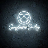 Sunglasses Smiley · LED Neon — Weiß