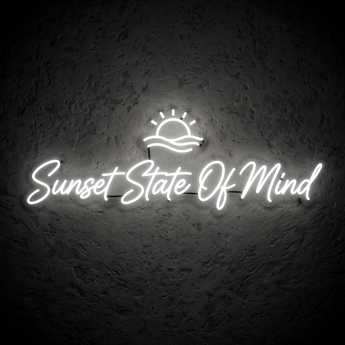Sunset State Of Mind · LED Neon — Weiß
