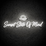 Sunset State Of Mind · LED Neon — Weiß