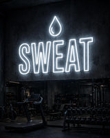 SWEAT · LED Neon — Weiß