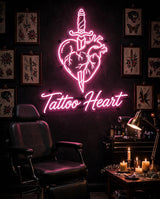 Tattoo Heart · LED Neon — Pink