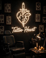Tattoo Heart · LED Neon — Warmweiß