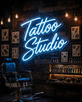 Tattoo Studio · LED Neon — Blau