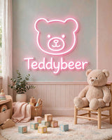 Teddybeer · LED Neon — Pink