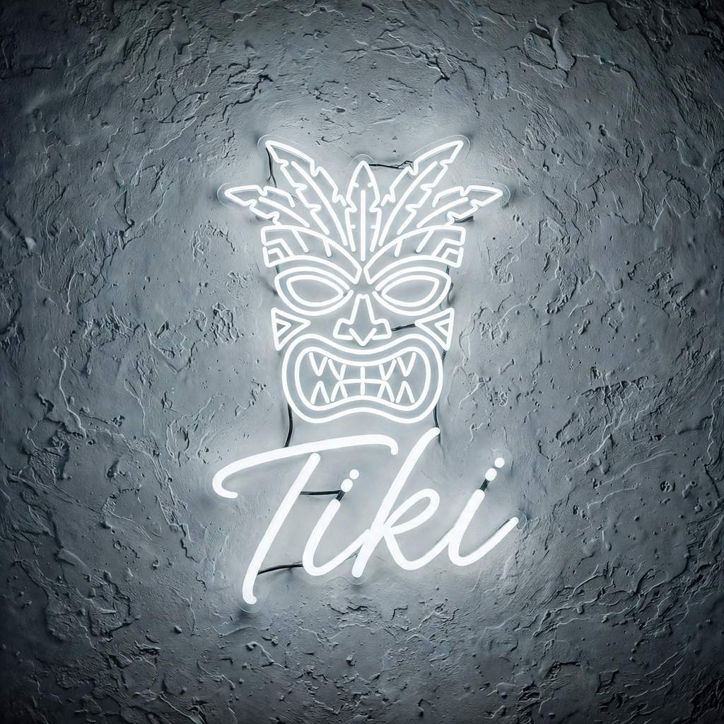 Tiki · LED Neon — Weiß