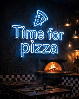 Time for pizza · LED Neon — Blau