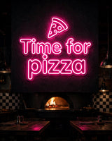 Time for pizza · LED Neon — Pink