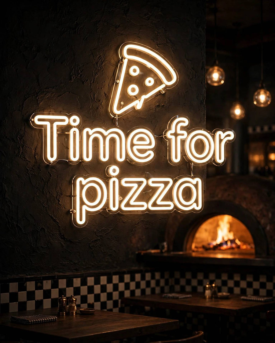 Time for pizza · LED Neon