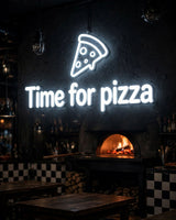 Time for pizza · LED Neon — Weiß