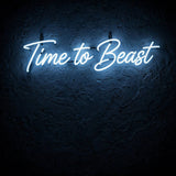 Time to Beast · LED Neon — Blau