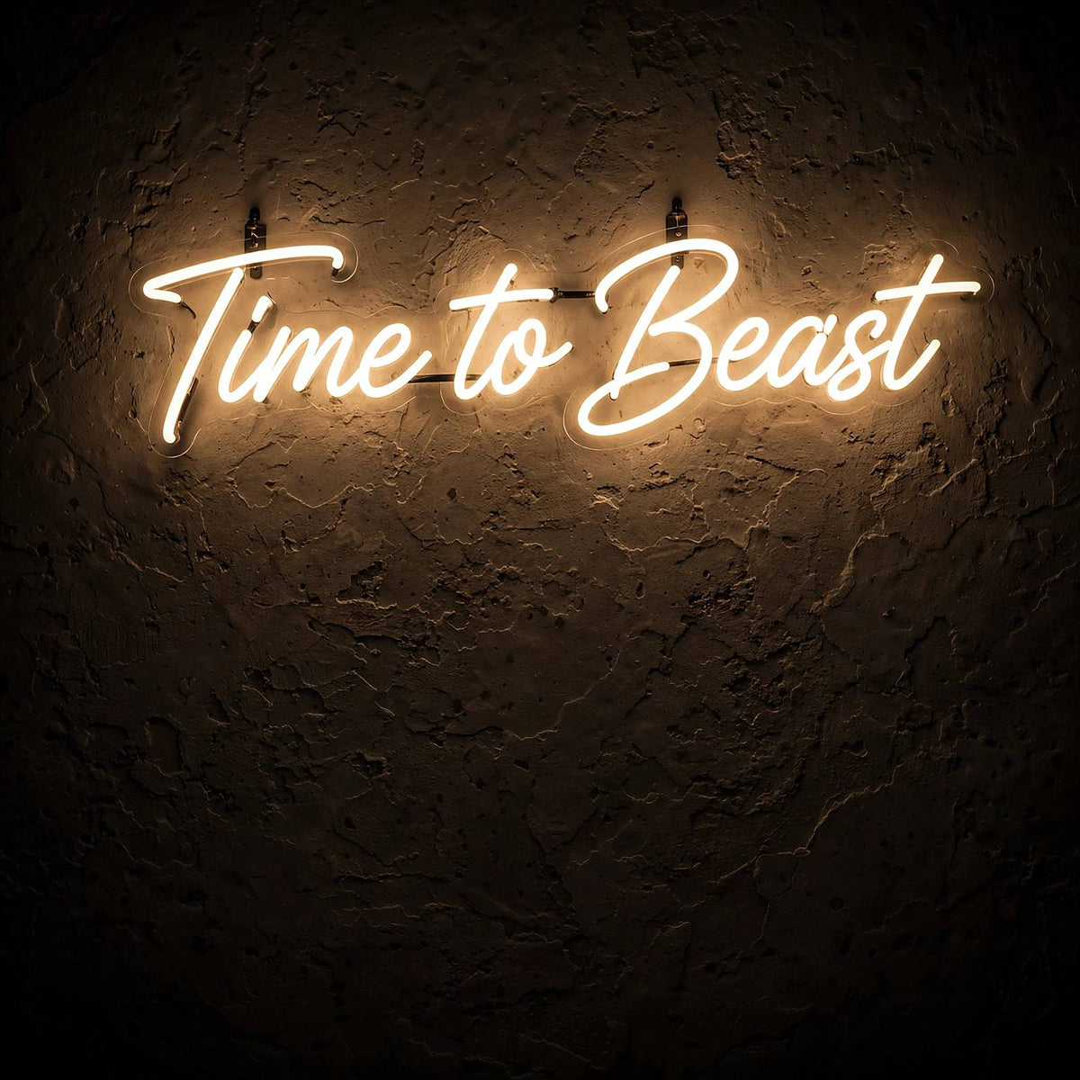 Time to Beast · LED Neon — Warmweiß