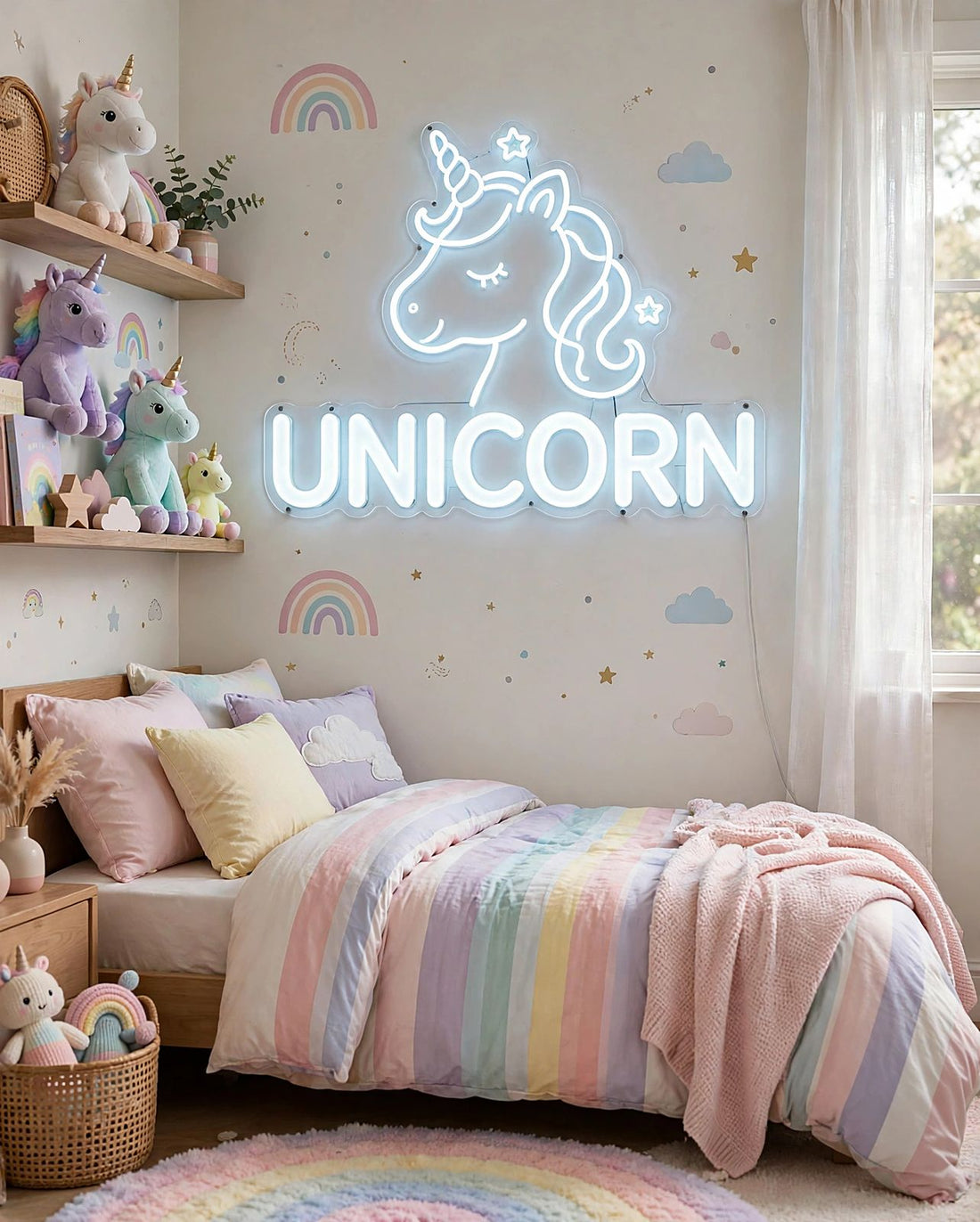 Unicorn · LED Neon — Weiß