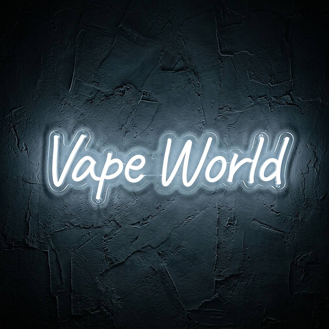 Vape World · LED Neon — Weiß