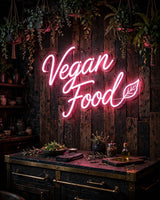 Vegan Food · LED Neon — Pink