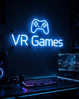 VR Games · LED Neon — Blau