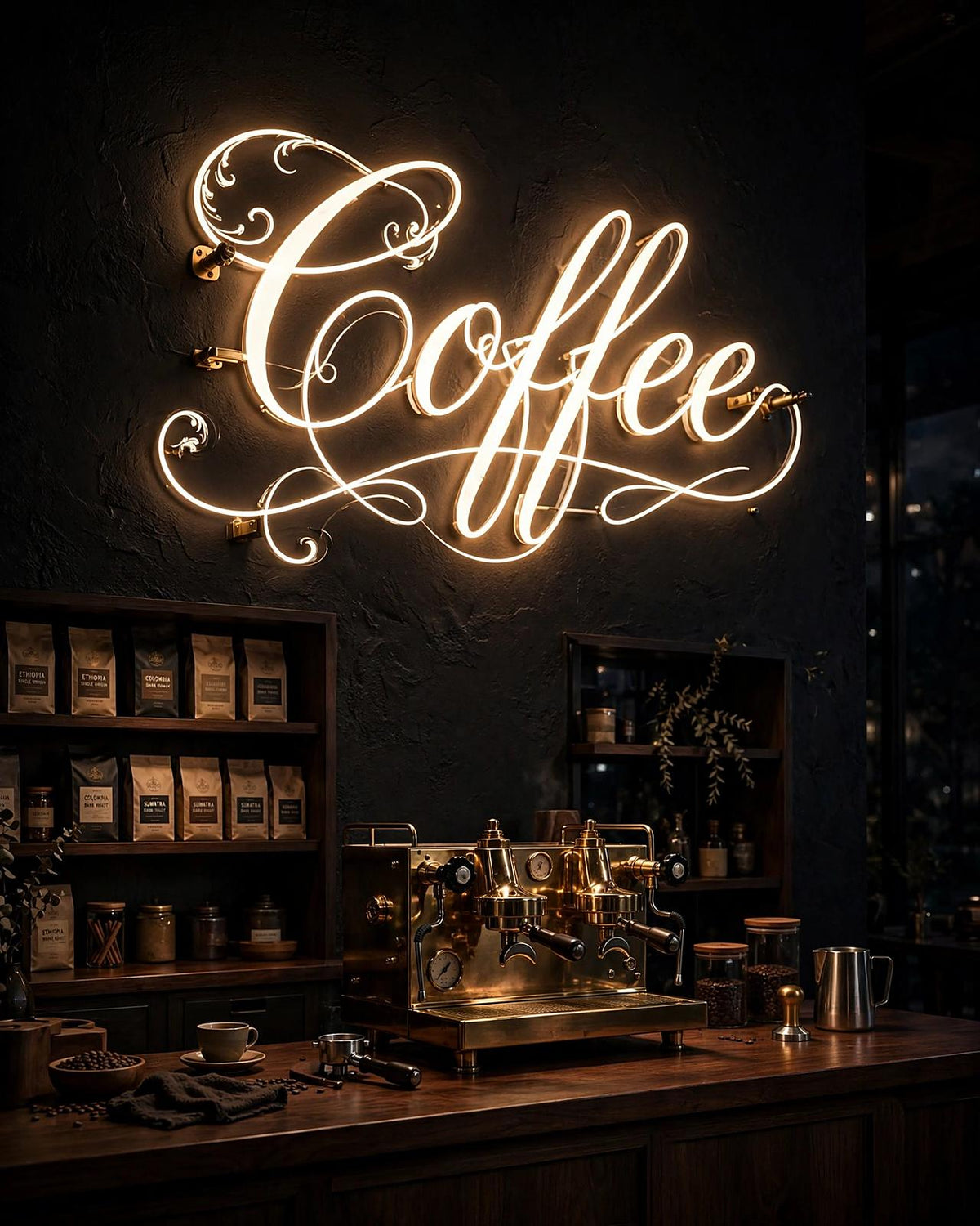 Coffee · LED Neon — Warmweiß