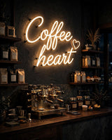 Coffee heart · LED Neon — Warmweiß