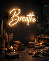 Breathe · LED Neon — Warmweiß