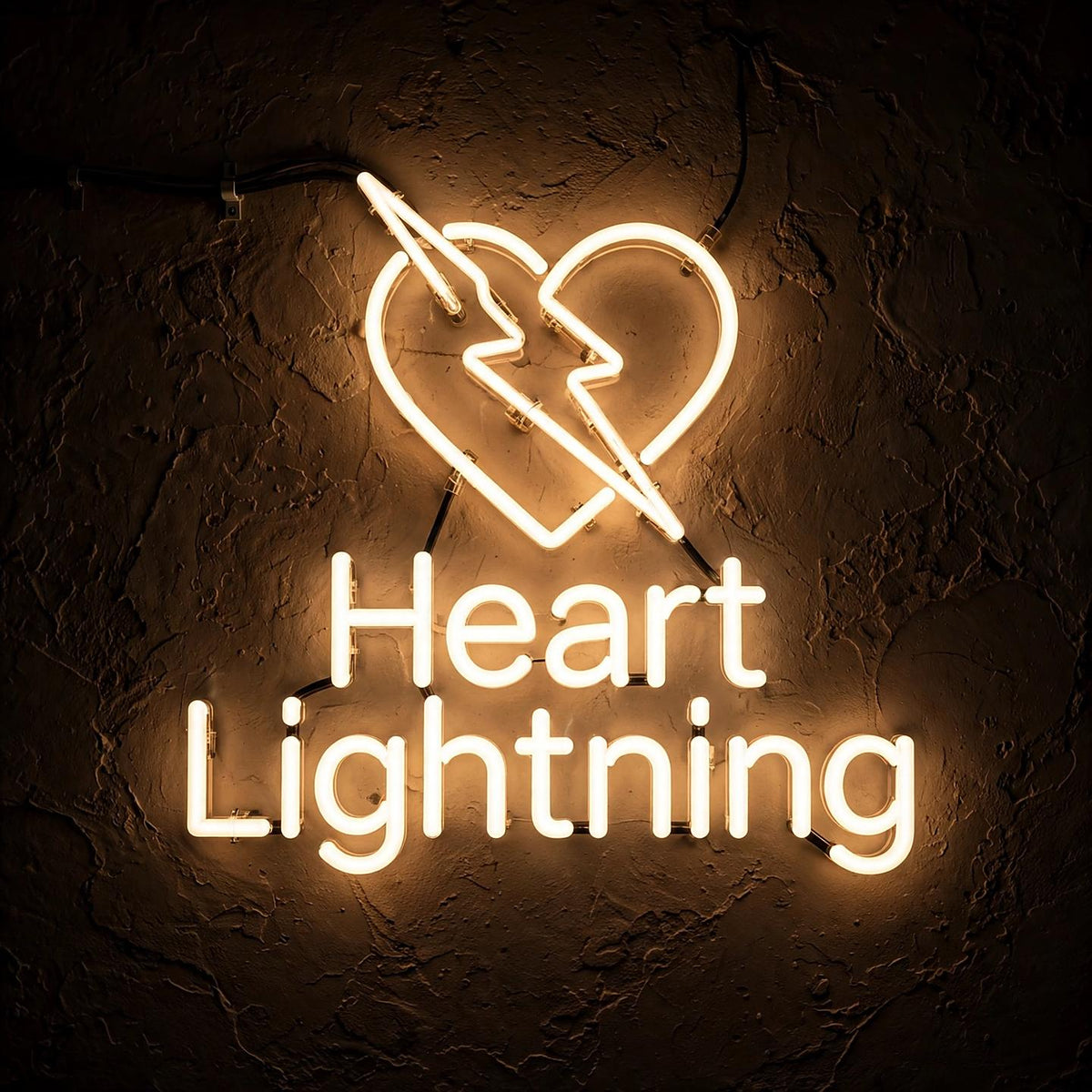 Heart Lightning · LED Neon — Warmweiß
