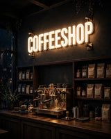 Coffeeshop · LED Neon — Warmweiß