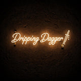 Dripping Dagger · LED Neon — Warmweiß