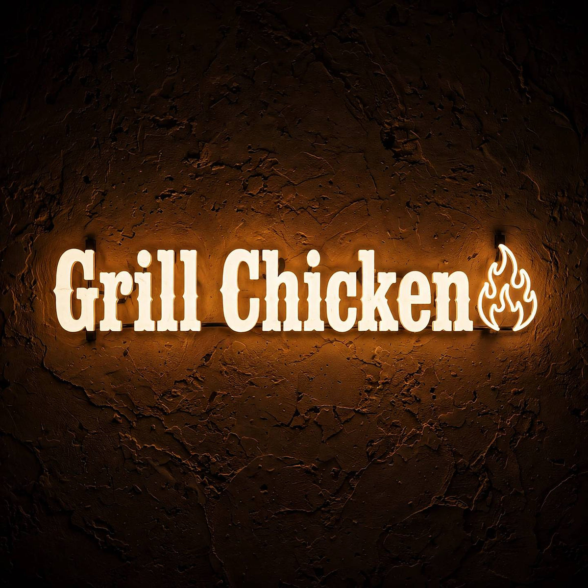 Grill Chicken · LED Neon — Warmweiß