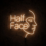 Half Face · LED Neon — Warmweiß