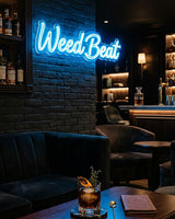 Weed Beat · LED Neon — Blau