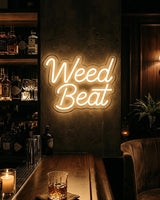 Weed Beat · LED Neon — Warmweiß