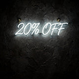 20% OFF · LED Neon — Weiß
