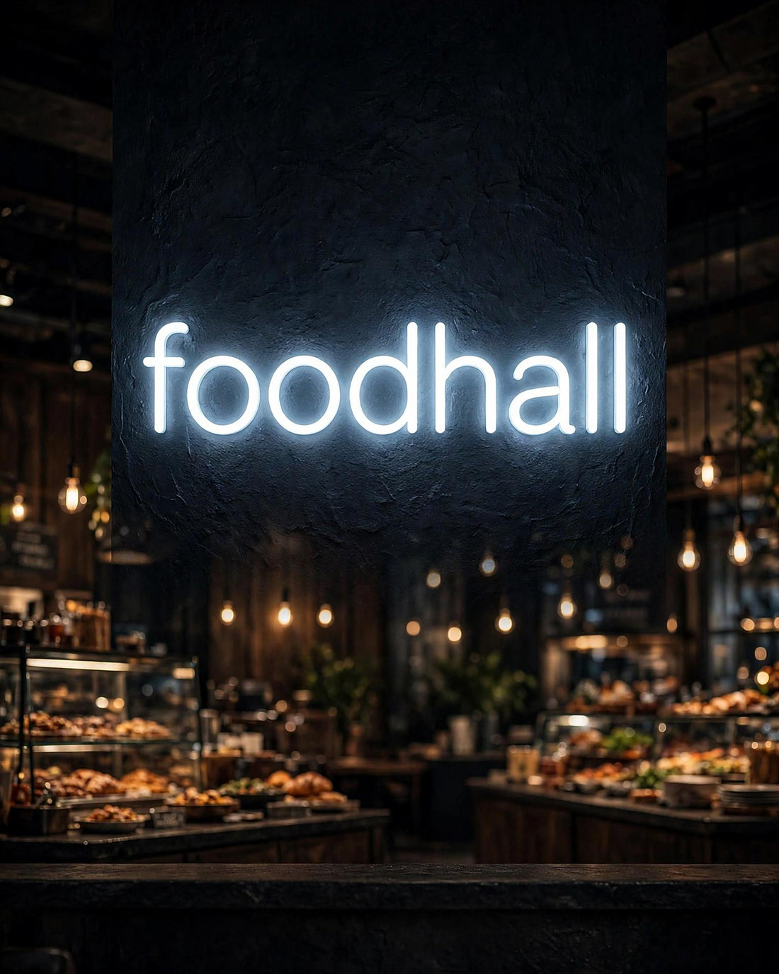 foodhall · LED Neon — Weiß