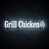 Grill Chicken · LED Neon — Weiß