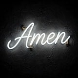Amen · LED Neon — Weiß