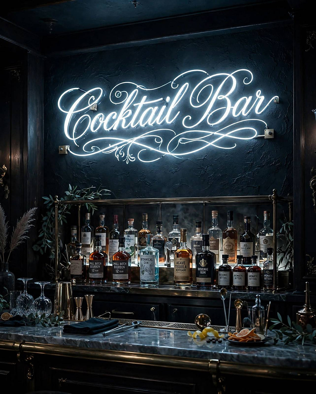 Cocktail Bar · LED Neon — Weiß